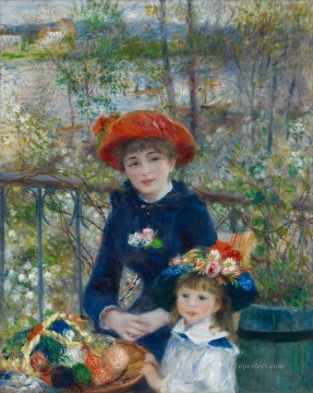 Dos hermanas en la terraza Renoir Pinturas al óleo
